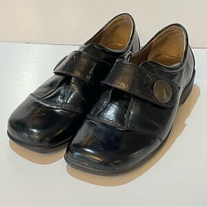 Josef Seibel Kathrin Black Patent Leather Square Toe Loafers 11 Comfort Shoes